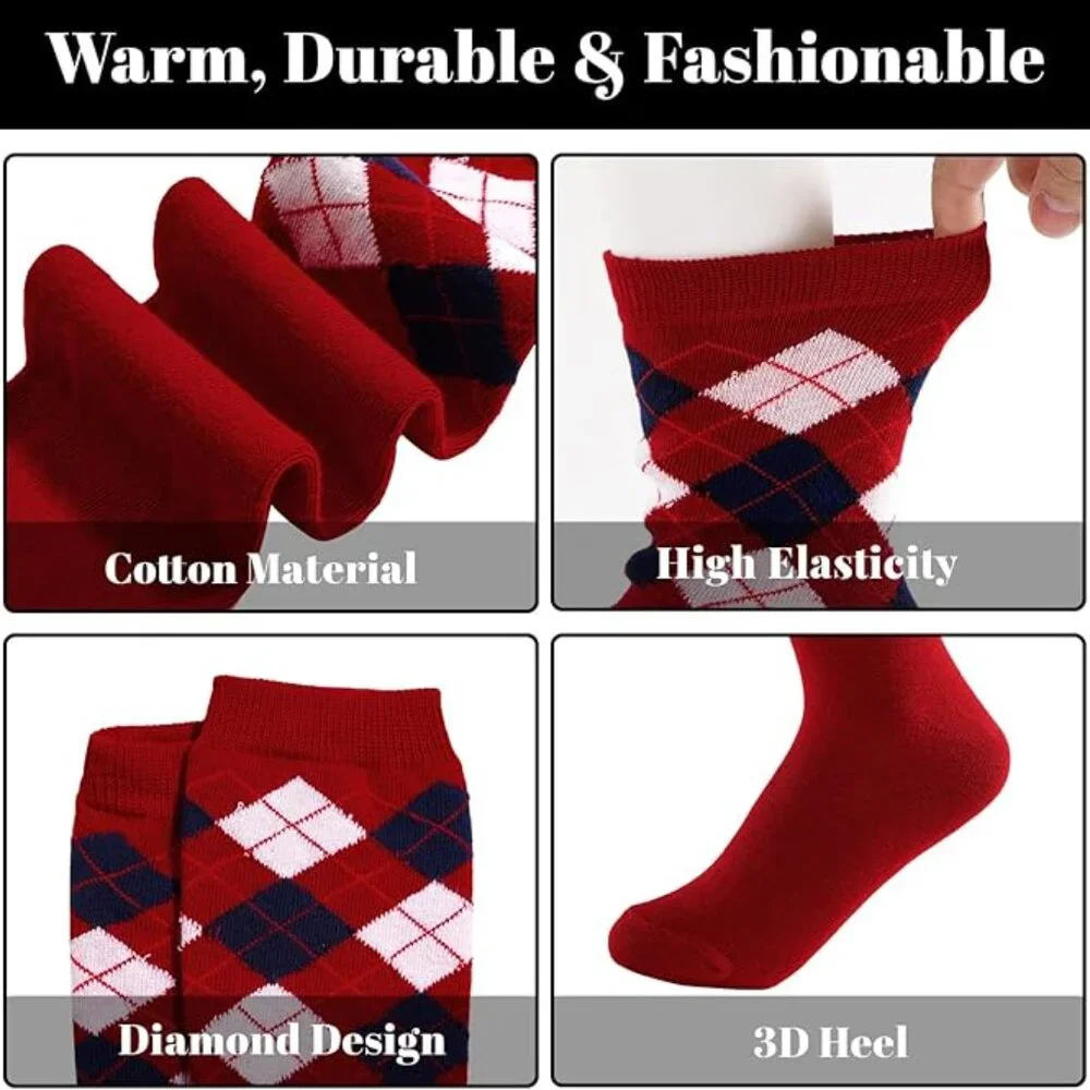 Thigh Extra Long Cotton Red Socks